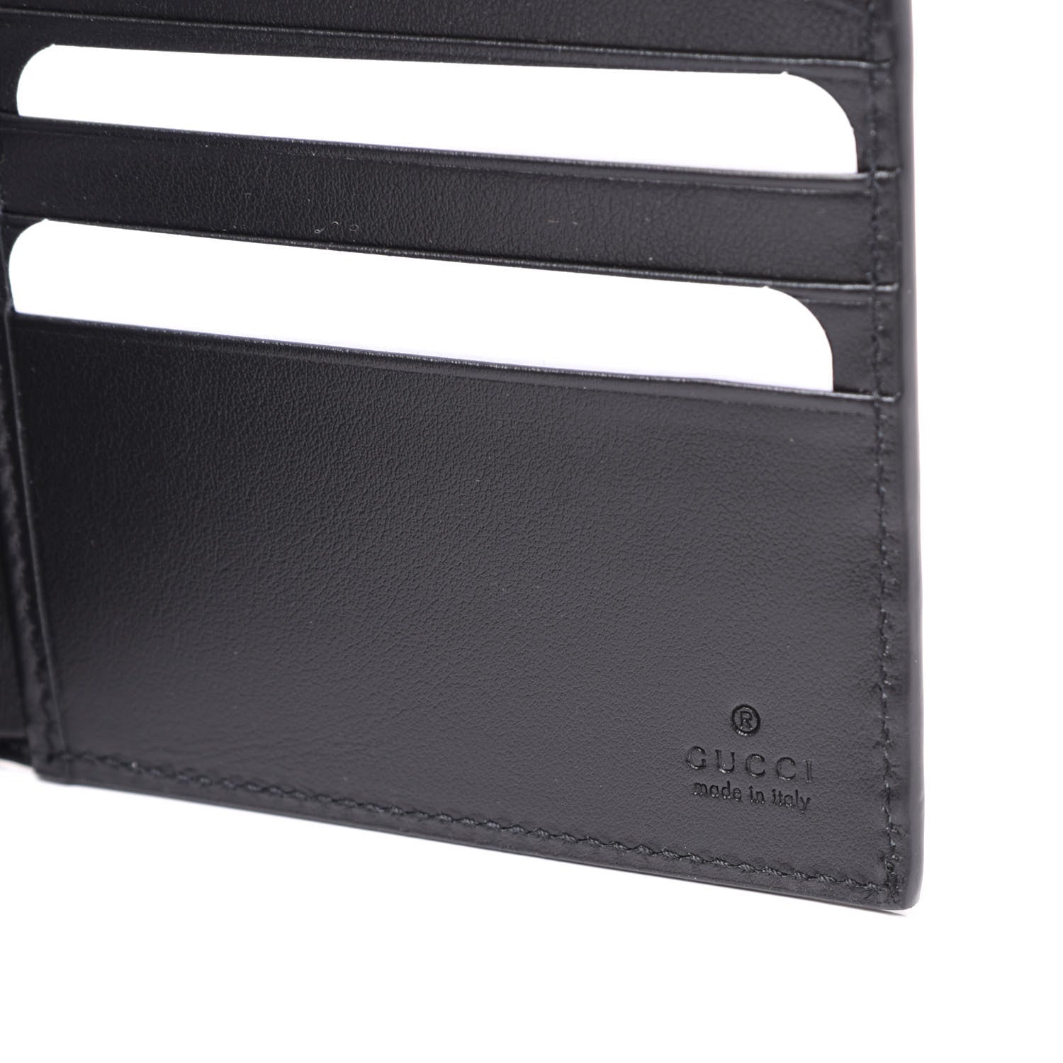 Gucci Plutone Calfskin Logo Bi-Fold Wallet Black 9 of 9