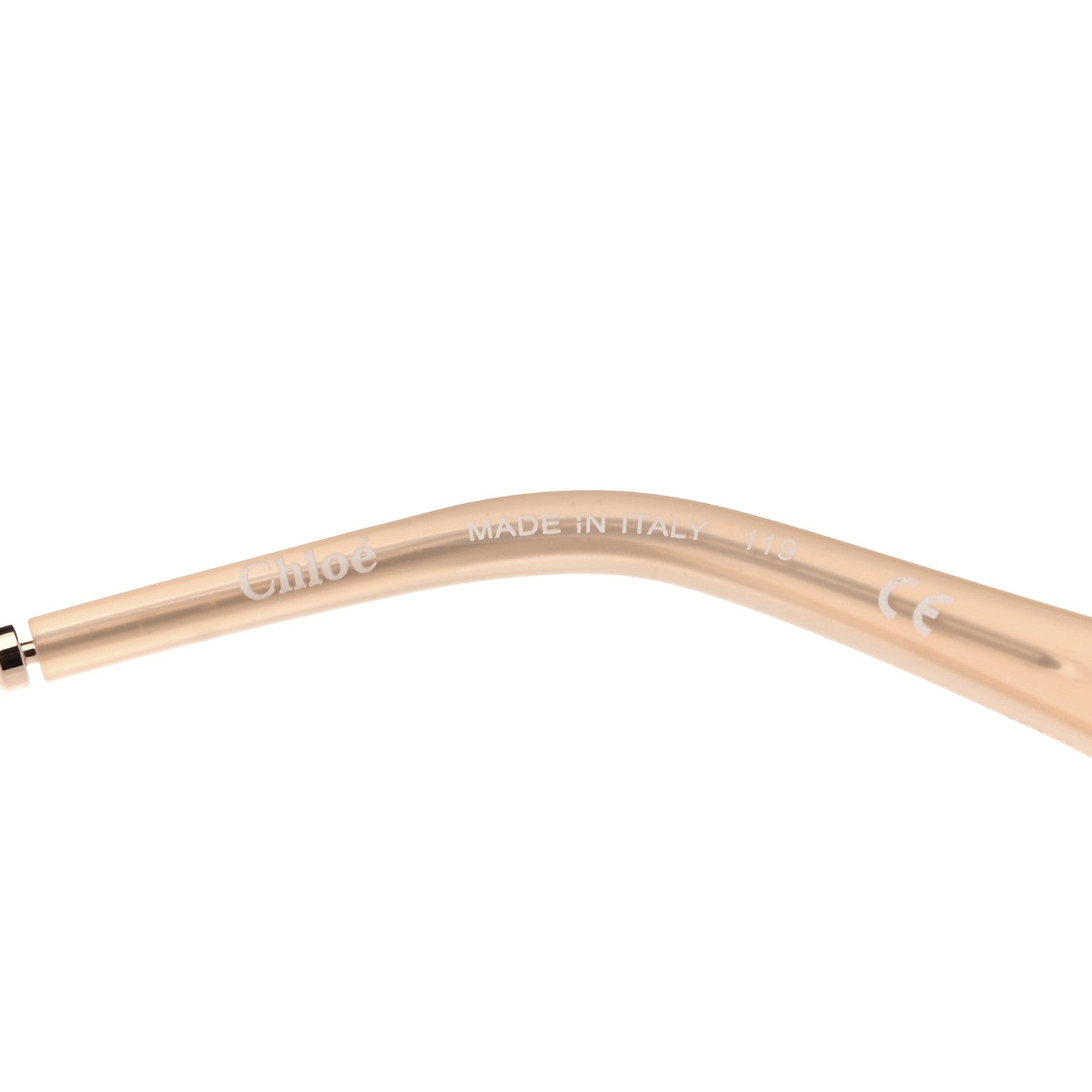 Chloe Rosie Bevelled Round Sunglasses CE142S Gold Gradient Grey 5 of 7