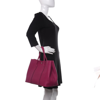 Hermes Vache Country Garden Party MM 36 Rose Pourpre 2 of 10