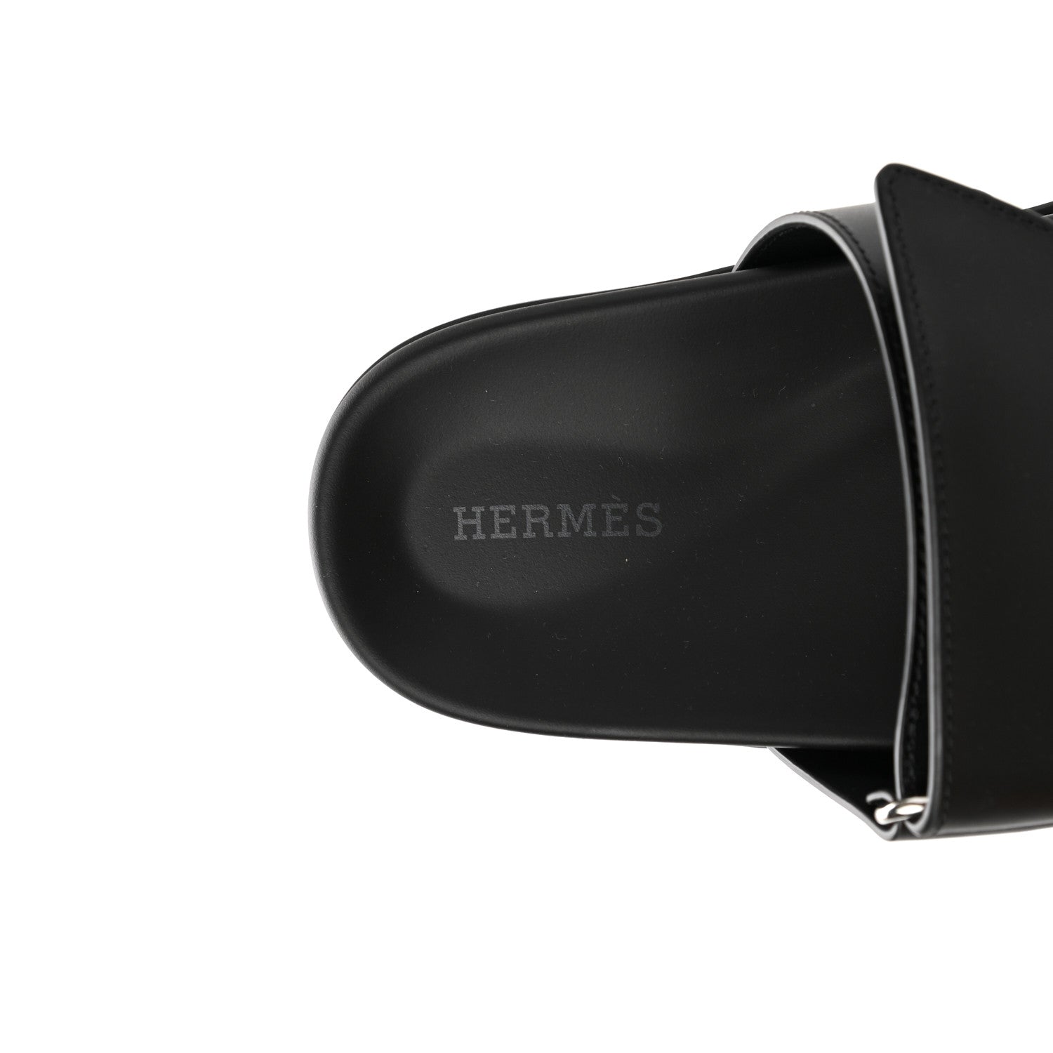 Hermes Calfskin Womens Chypre Sandals 36 Black 7 of 9