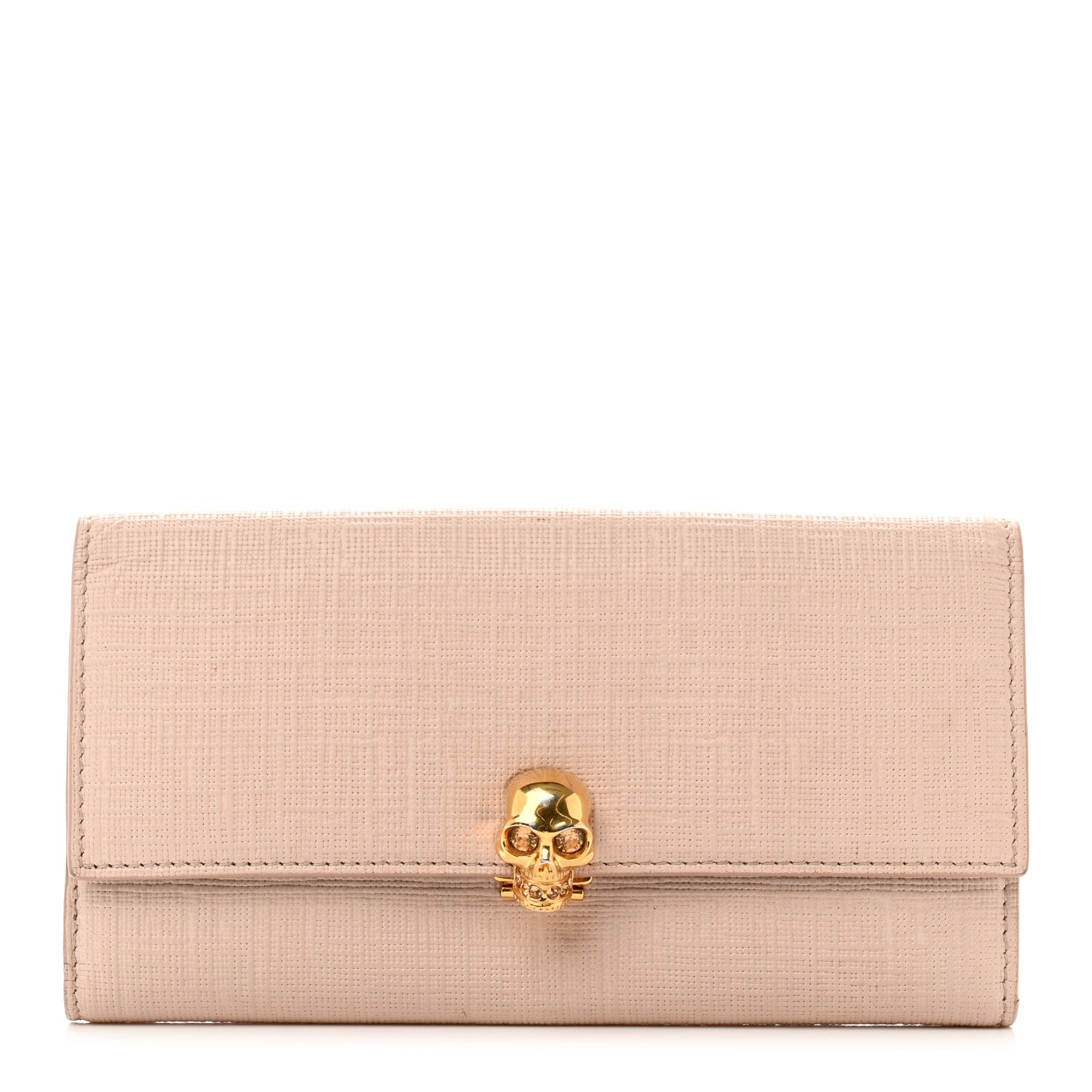 Alexander McQueen Calfskin Skull Continental Wallet Light Pink 1 of 8