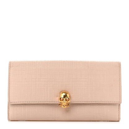 Alexander McQueen Calfskin Skull Continental Wallet Light Pink 1 of 8