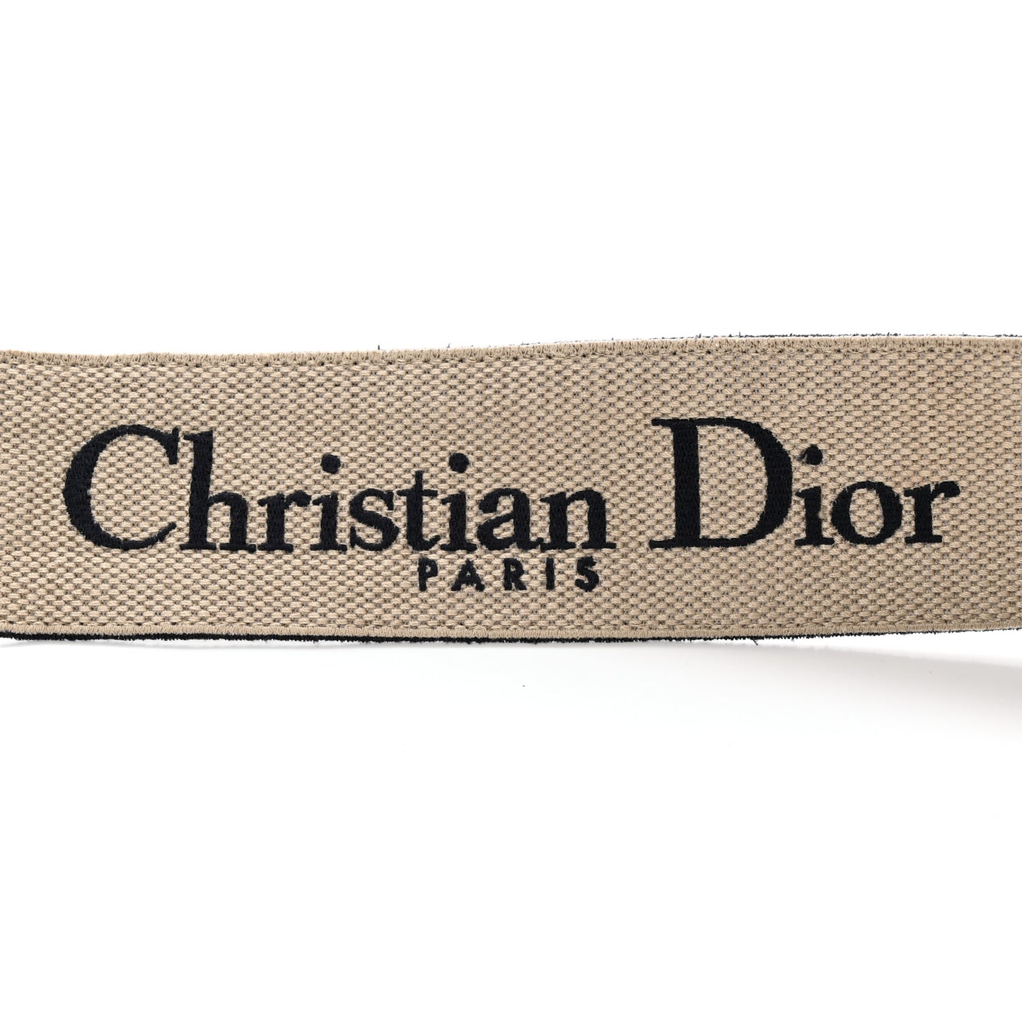 Canvas Embroidered Shoulder Strap Black