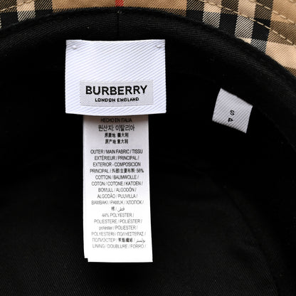 Burberry Technical Cotton Vintage Check Bucket Hat S Archive Beige 9 of 9