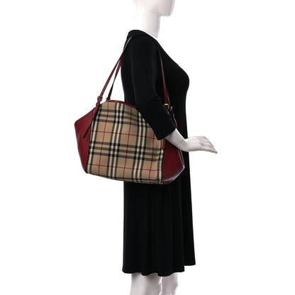 Burberry Horseferry Check Small Canterbury Tote Honey Parade Red 2 of 13