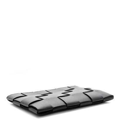 Bottega Veneta Nappa Maxi Intrecciato Small Cassette Flat Zip Pouch Black 4 of 10