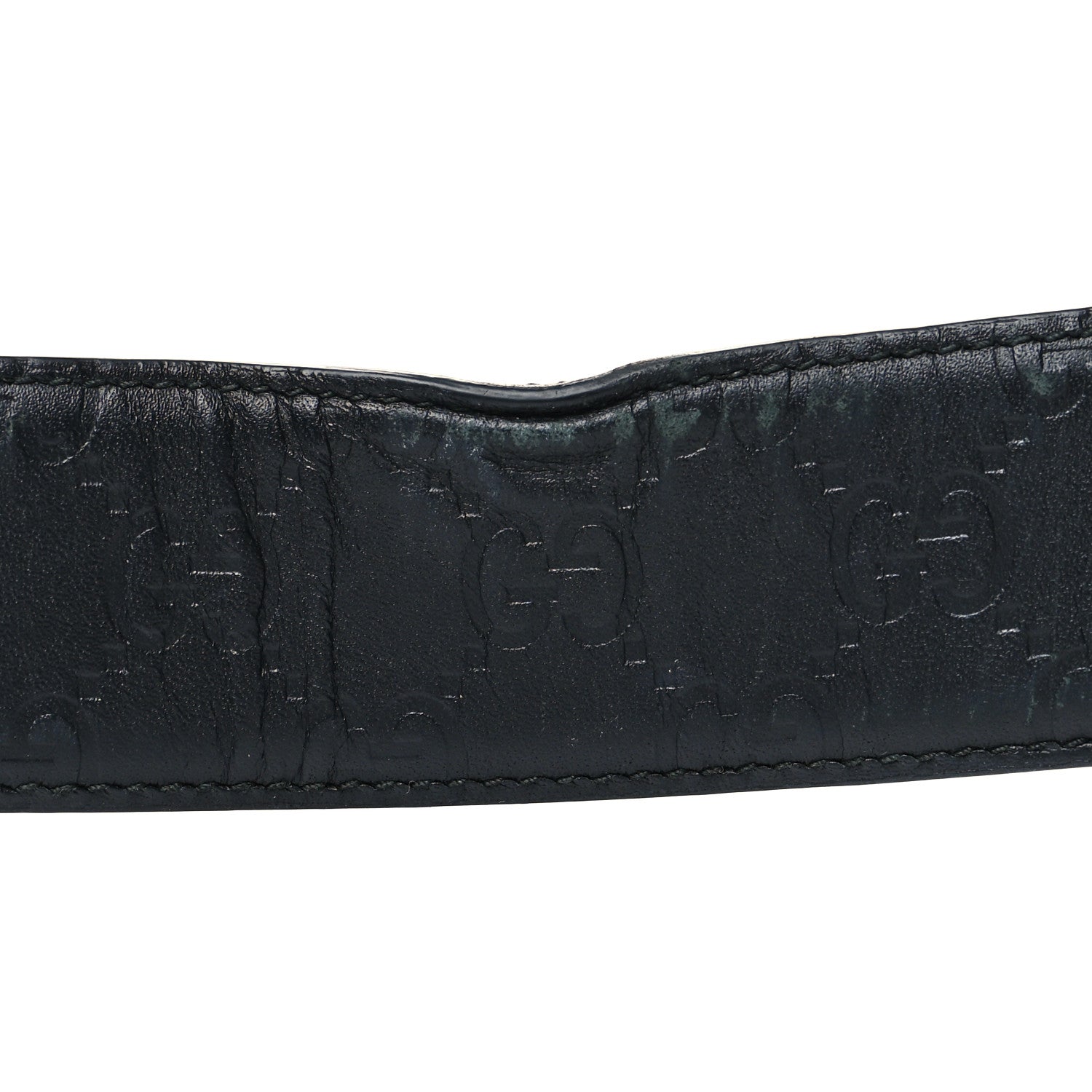 Gucci Guccissima Signature Interlocking G 40mm Belt 80 32 Black 6 of 6