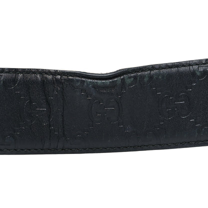 Gucci Guccissima Signature Interlocking G 40mm Belt 80 32 Black 6 of 6
