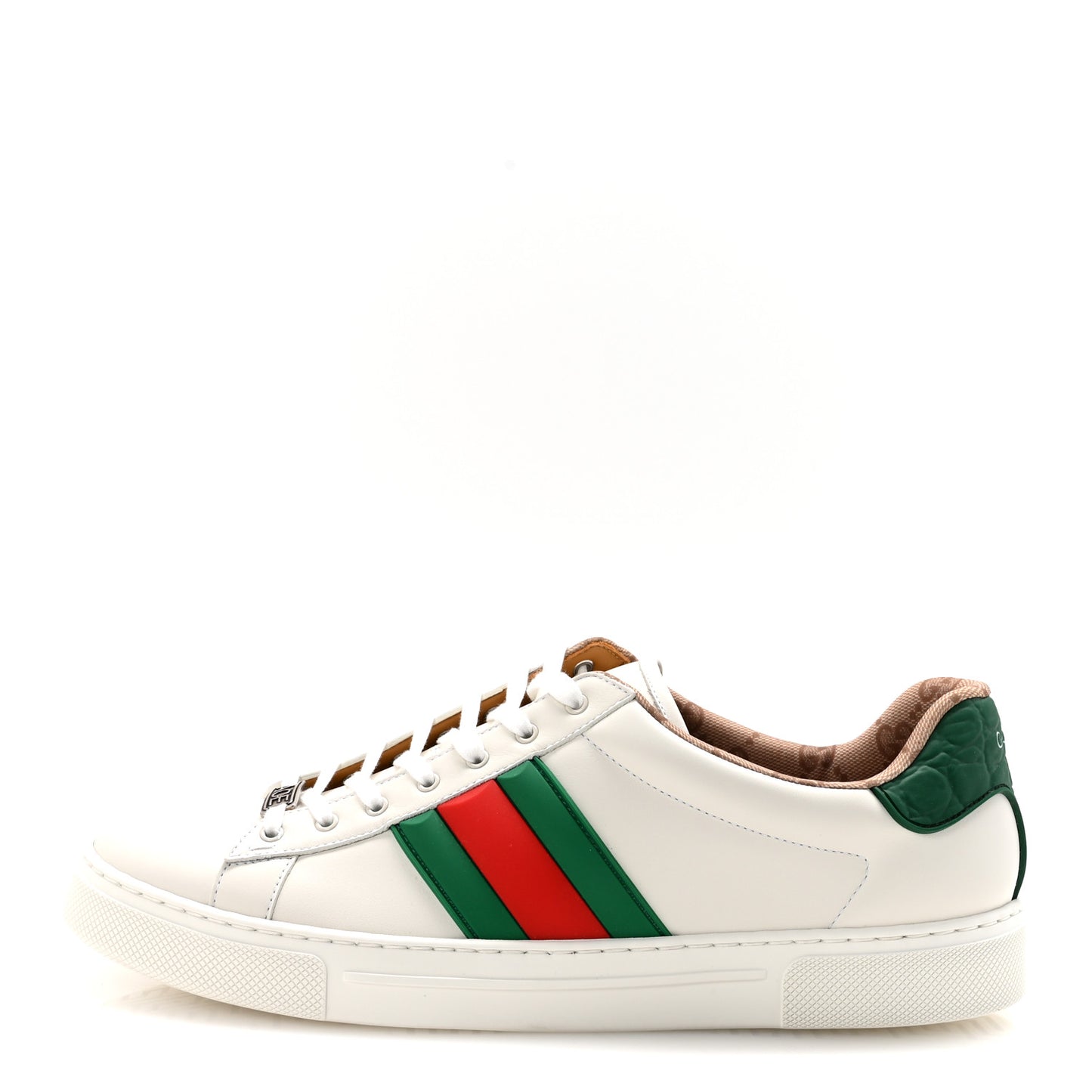 Ultralight Plume Calfskin Rubber Web Mens New Ace Sneakers 11 Green White Red
