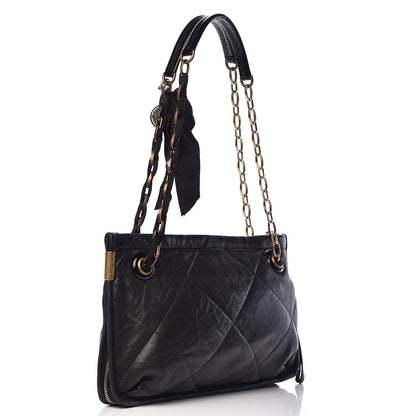 Lanvin Lambskin Quilted Medium Amalia Shoulder Bag Black 3 of 14
