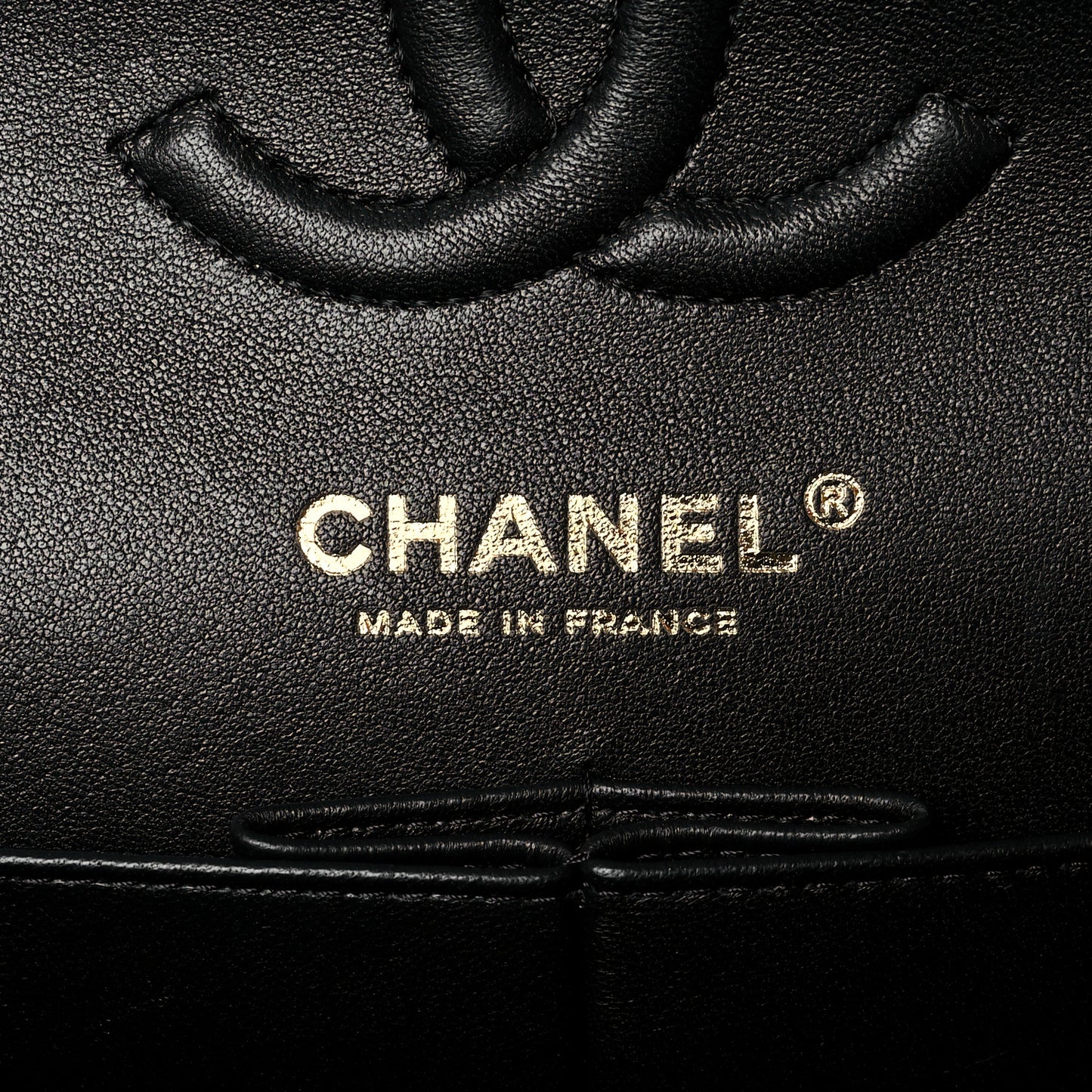 Lambskin Quilted Small Double Flap Black