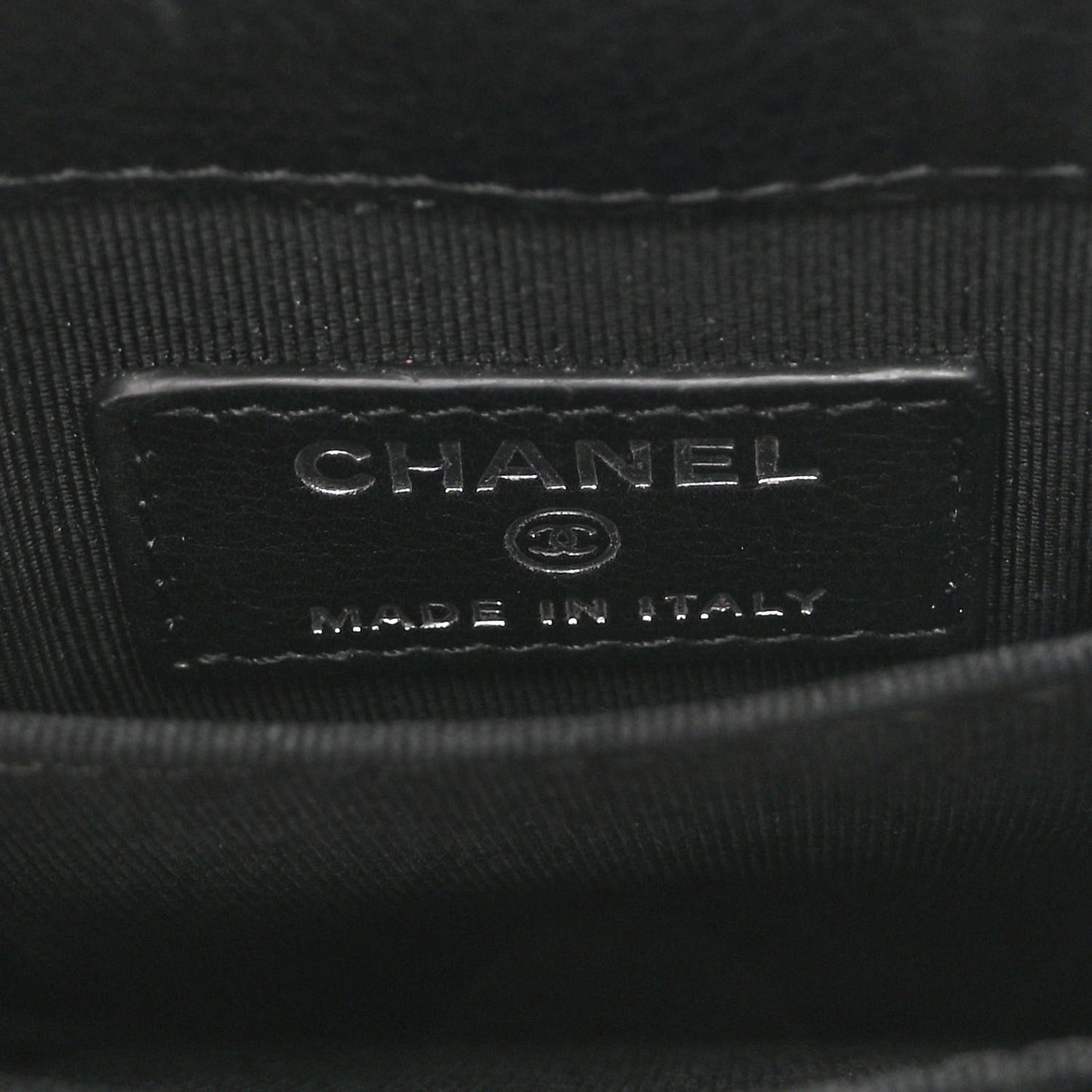 Calfskin CC Phone Holder Crossbody Black