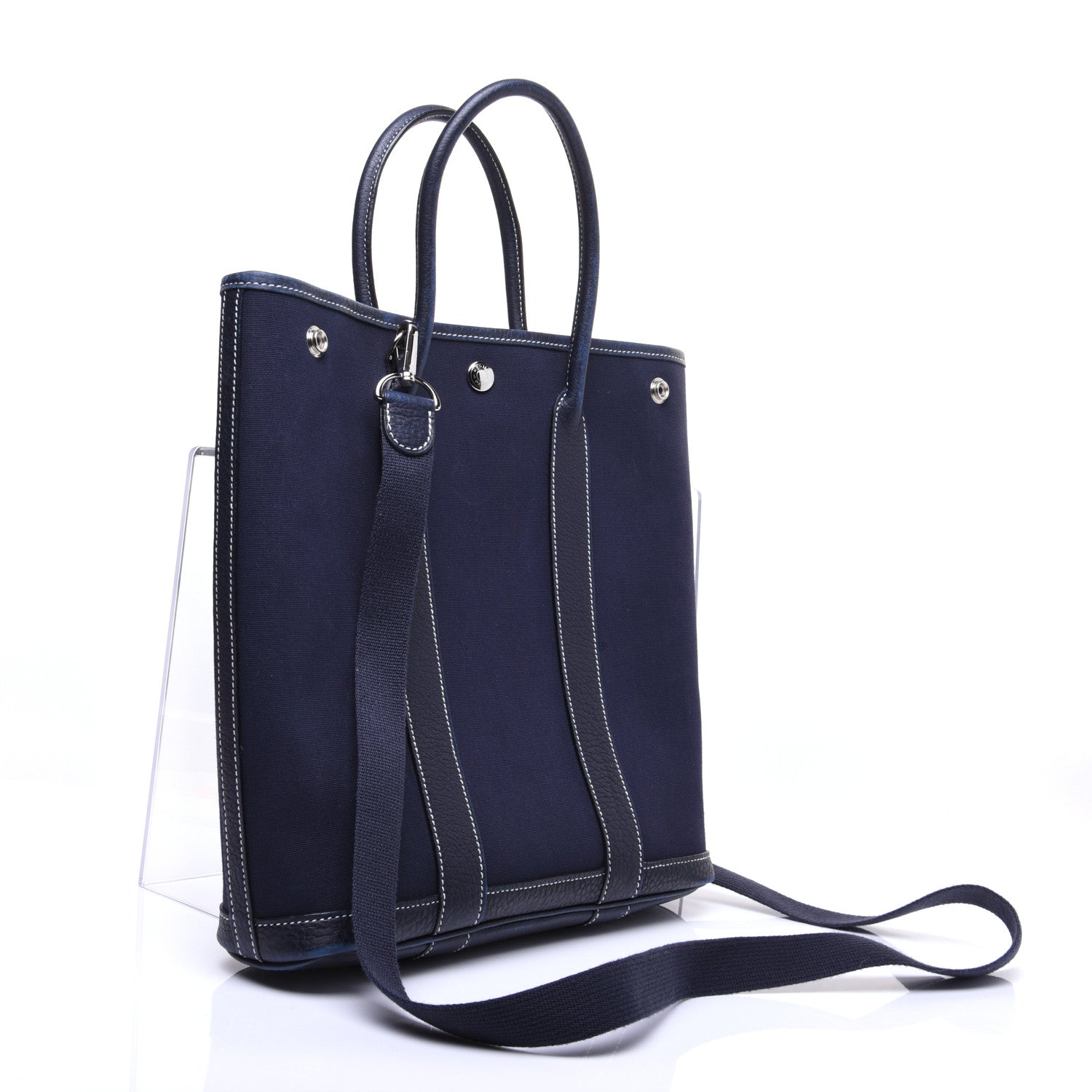 Hermes Toile Negonda Garden File PM Bleu Marine 3 of 12