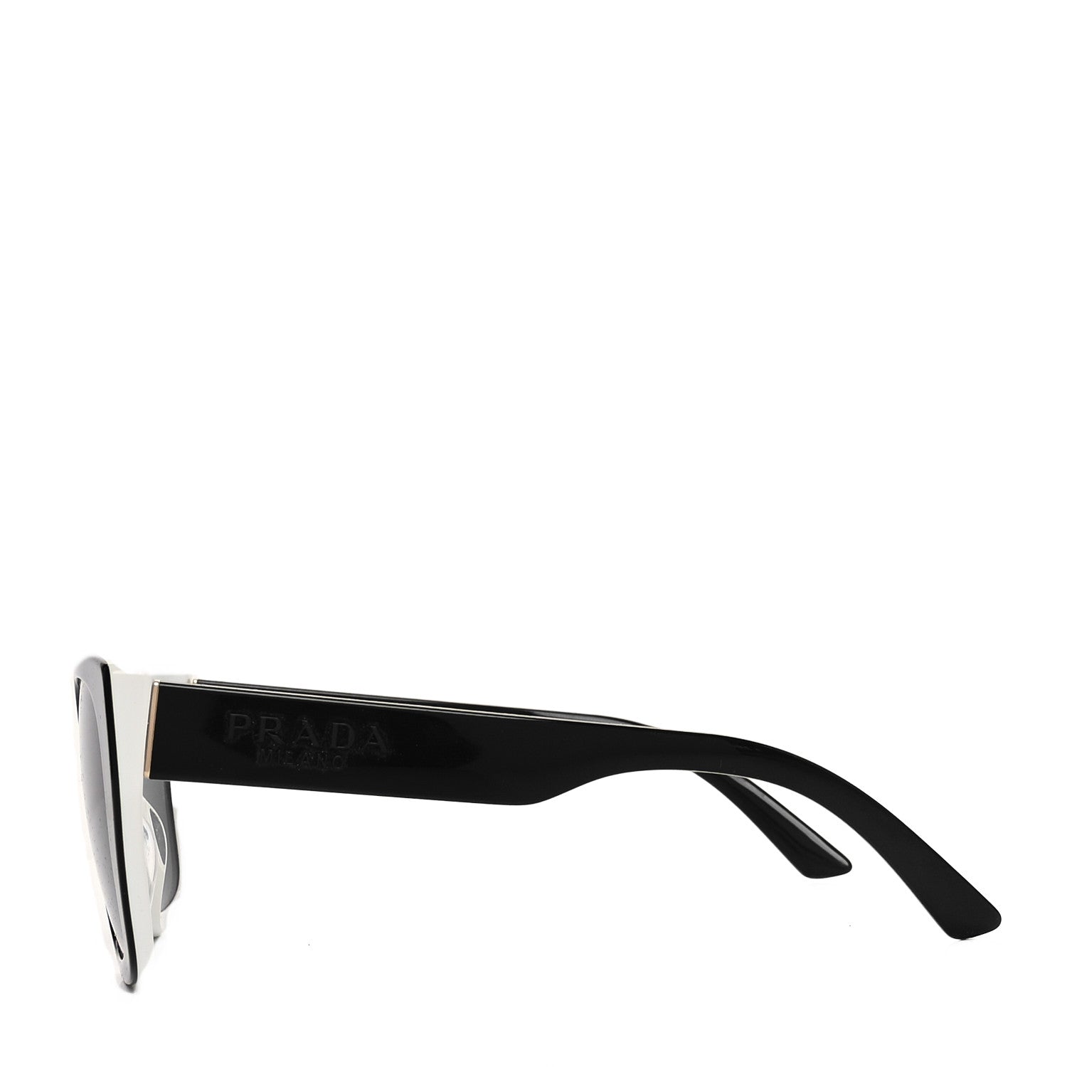 Prada Cat Eye Sunglasses SPR 24X Black White 3 of 7