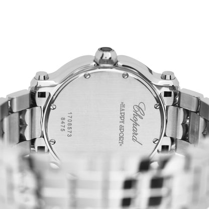 Chopard Stainless Steel 7 Diamond 36mm Happy Sport Quartz Watch Black 4 of 4
