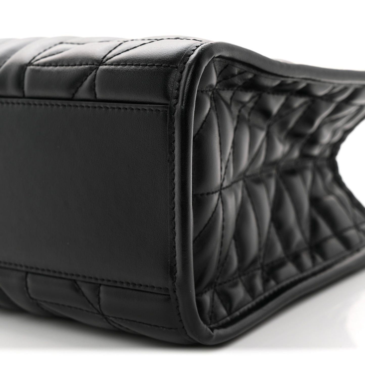 Calfskin Matelasse Aria Small GG Marmont Shoulder Tote Black
