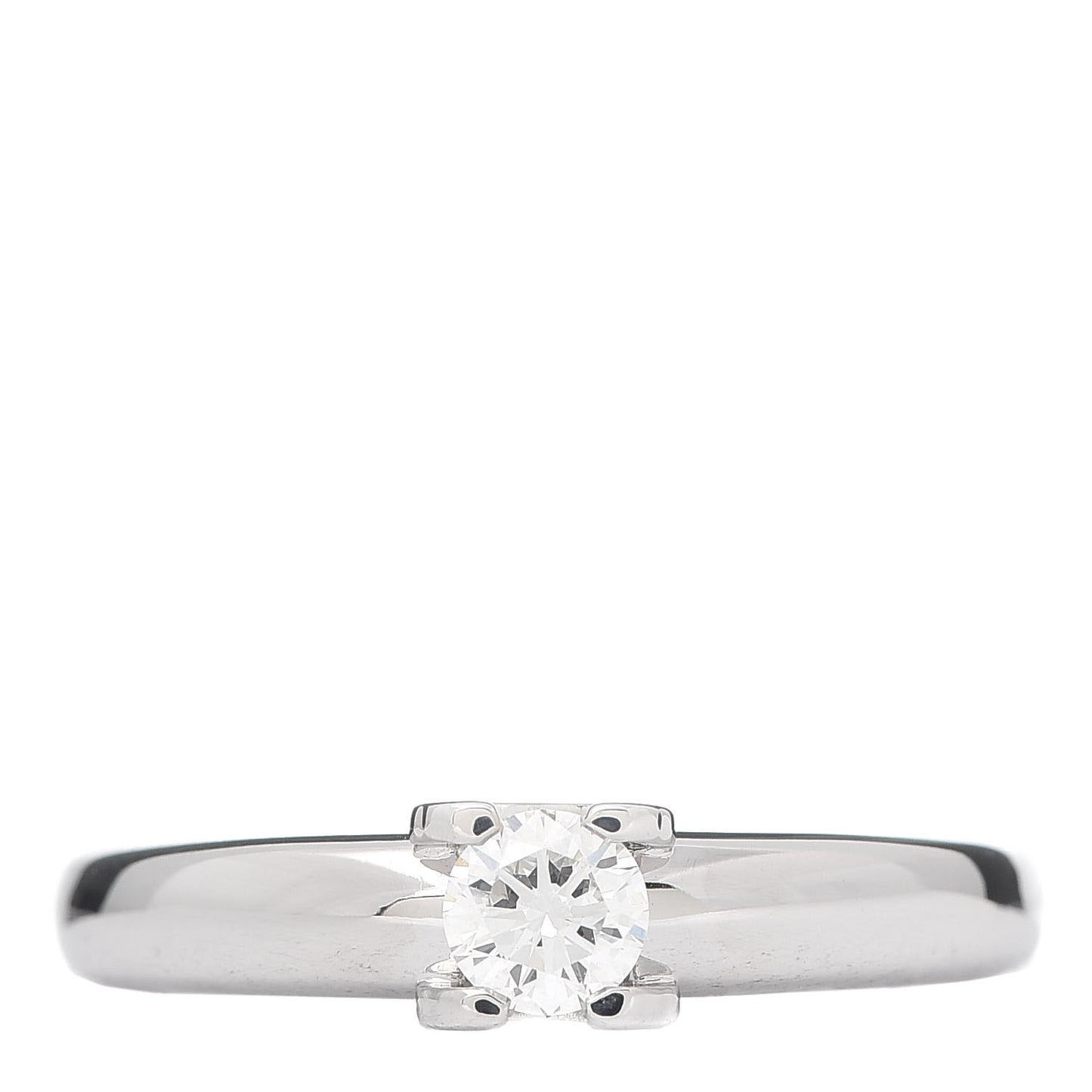 18K White Gold Diamond .30ct Louis Ring 49 4.75