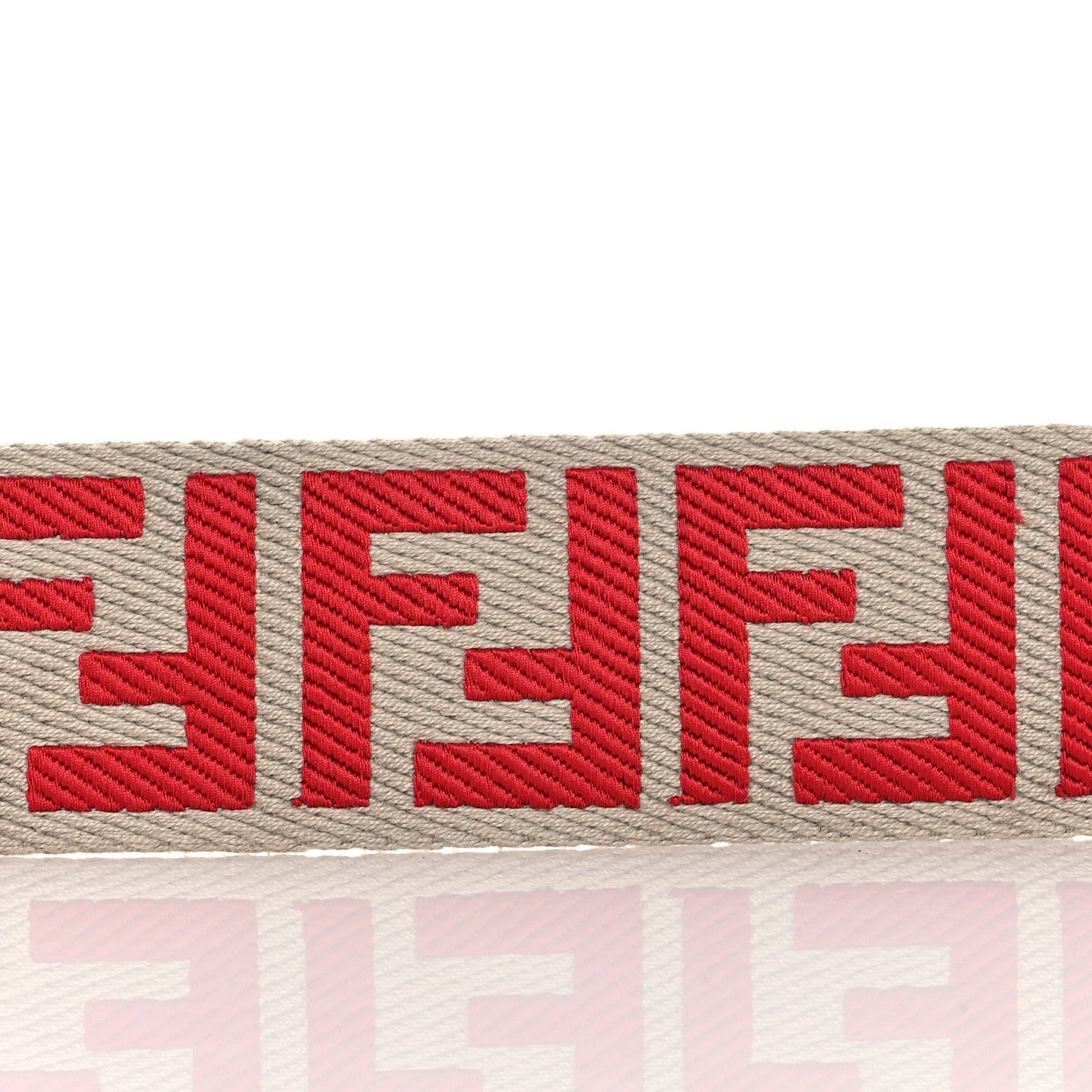 Fendi Canvas Calfskin FF 1974 Strap You Red 5 of 7