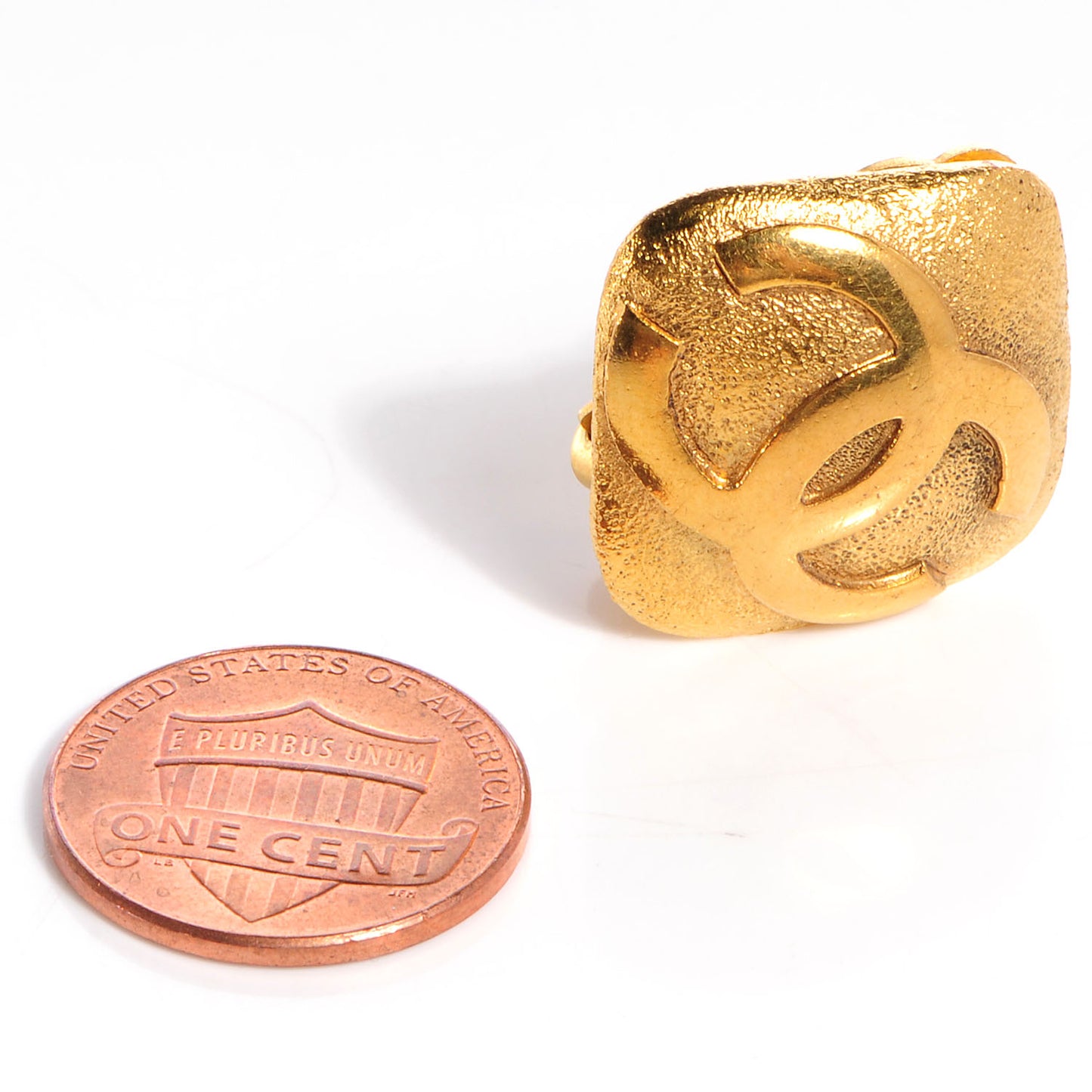 CC Clip On Earrings Gold