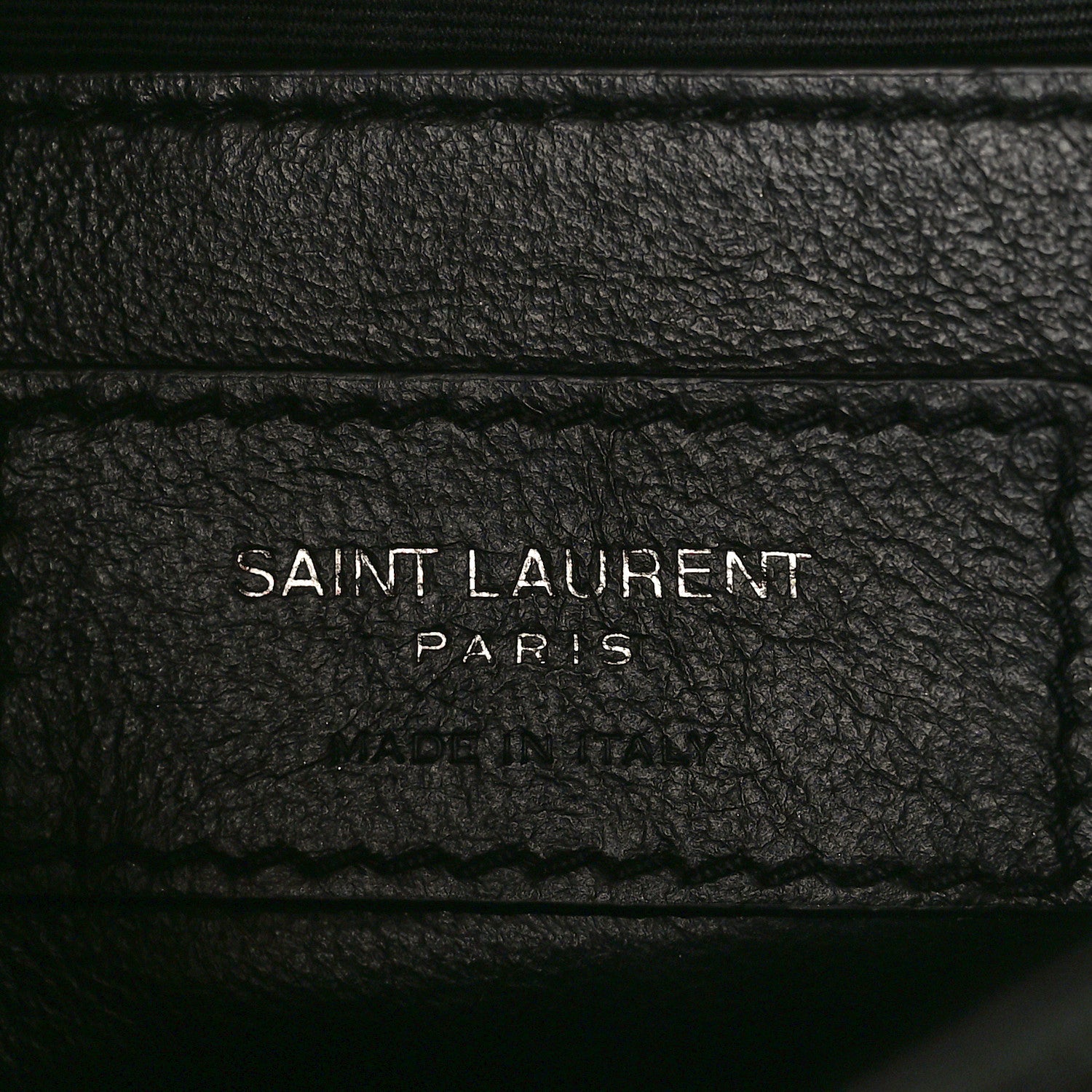 Saint Laurent Crinkled Calfskin Matelasse Monogram Baby Niki Chain Satchel Black 6 of 8
