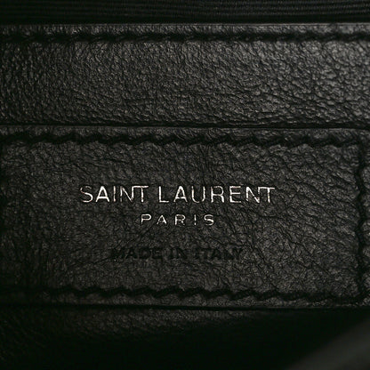 Saint Laurent Crinkled Calfskin Matelasse Monogram Baby Niki Chain Satchel Black 6 of 8