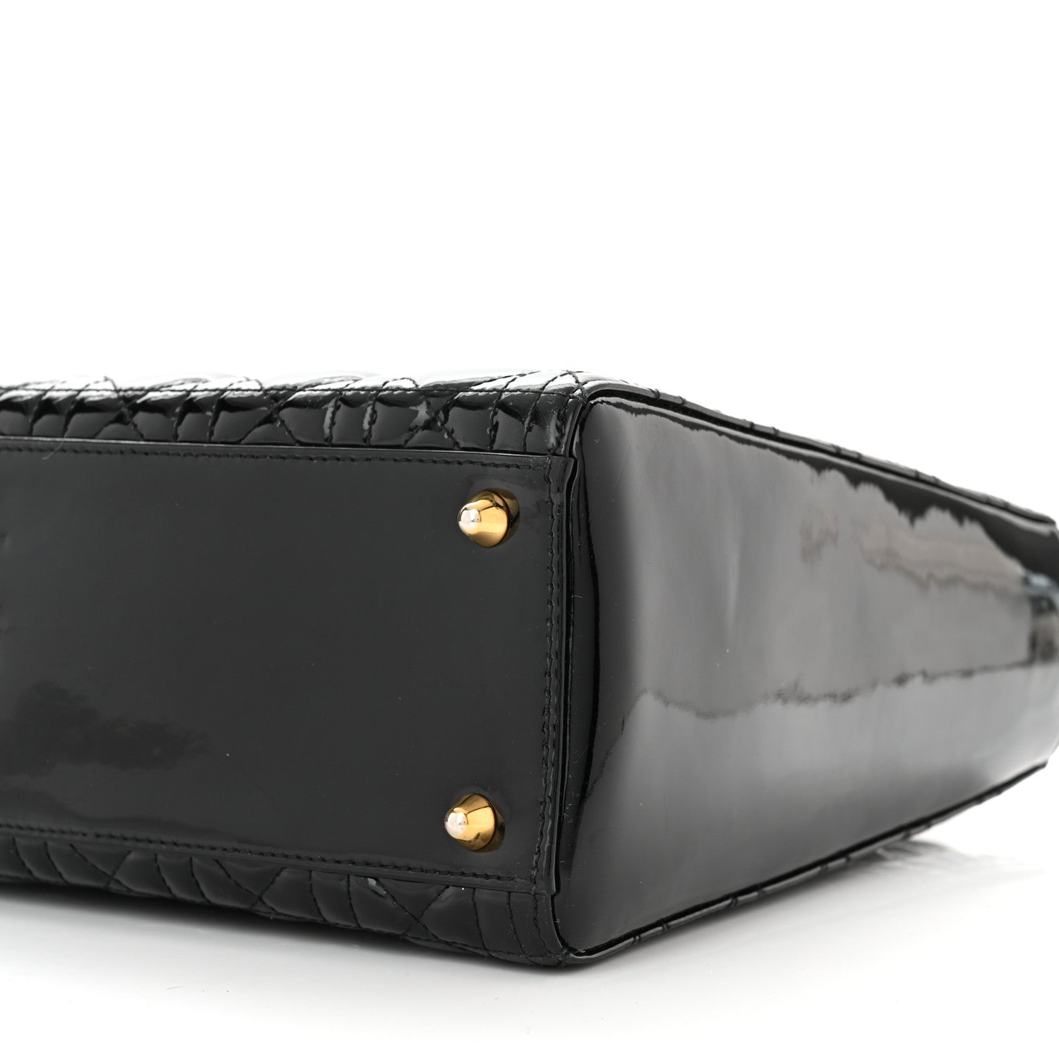 Christian Dior Patent Cannage Large Lady Dior Black 9 of 11