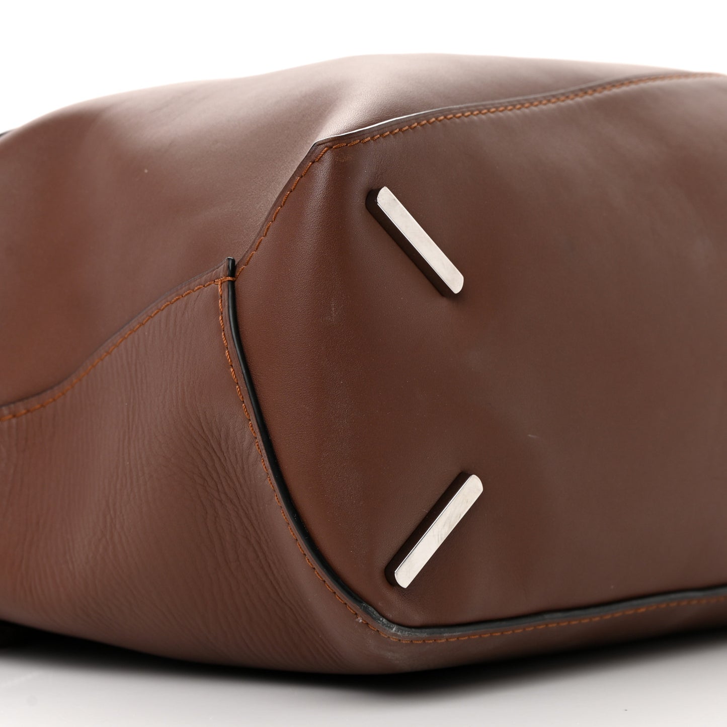Calfskin Large Puzzle Edge Bag Brown