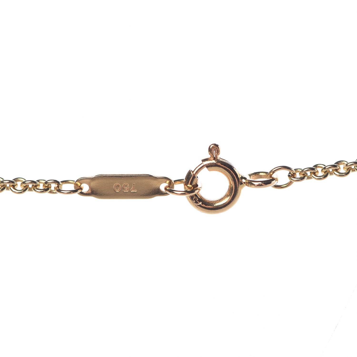 Tiffany 18K Yellow Gold Diamond Crown Key Pendant Necklace 7 of 9