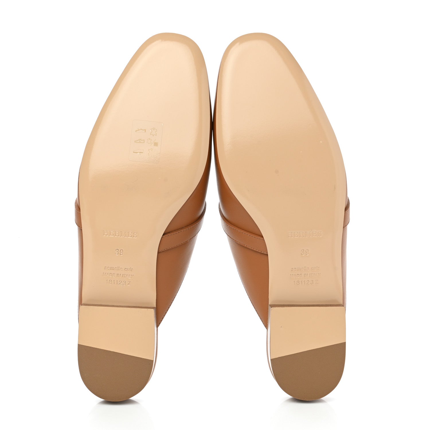 Hermes Cotton Canvas Calfskin Oz Mules 39 Naturel Beige Dore 5 of 7
