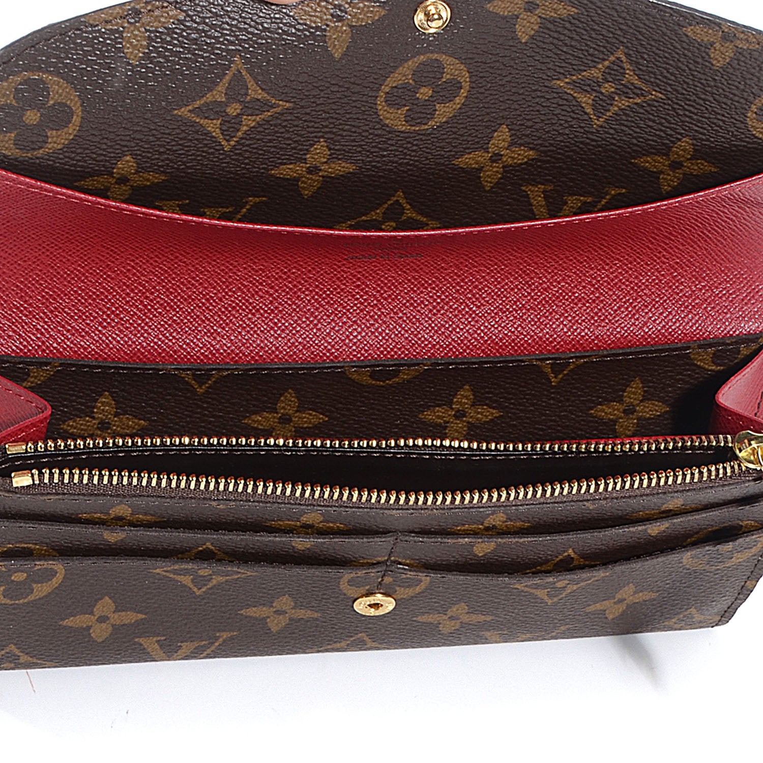 Louis Vuitton Monogram Emilie Wallet Red 7 of 7
