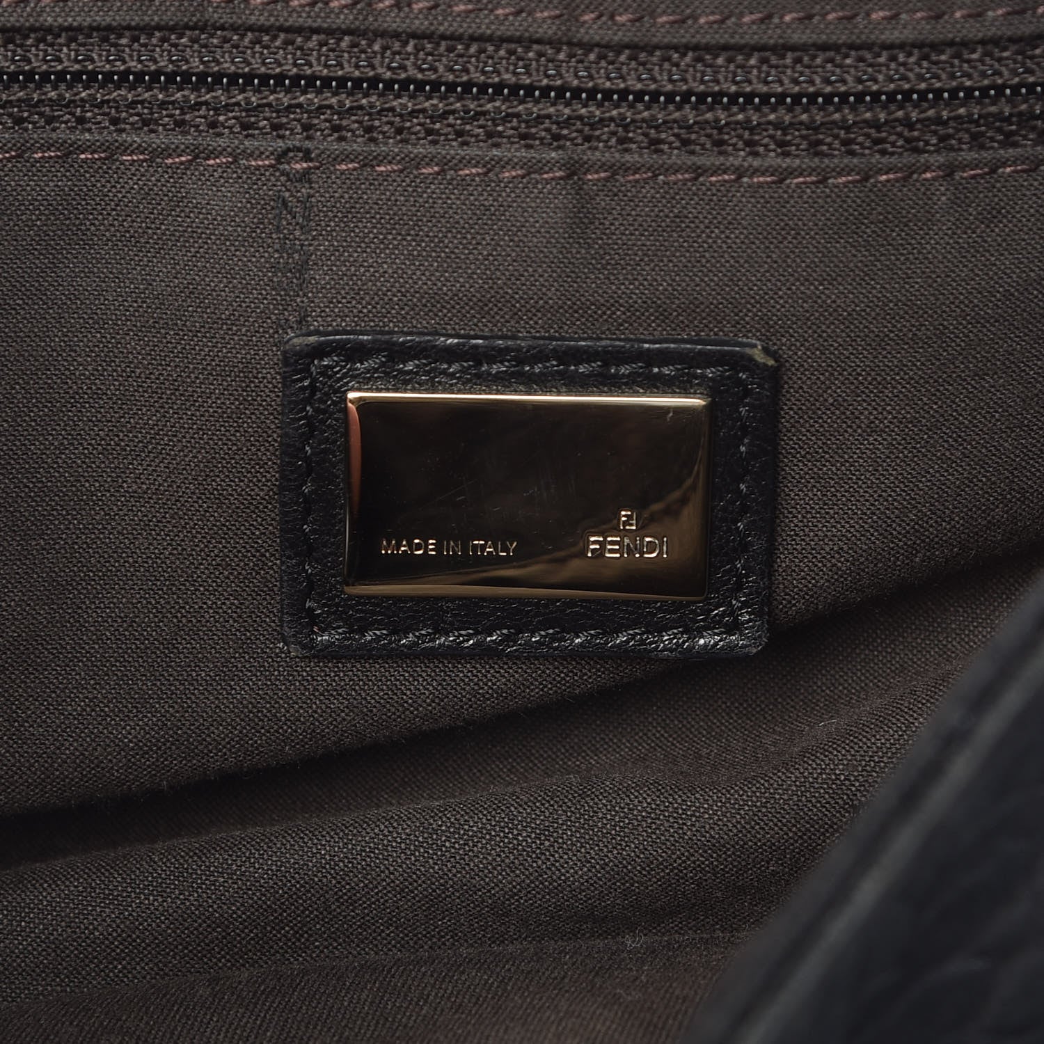 Fendi Crinkled Lambskin Mia Shoulder Flap Black 6 of 16