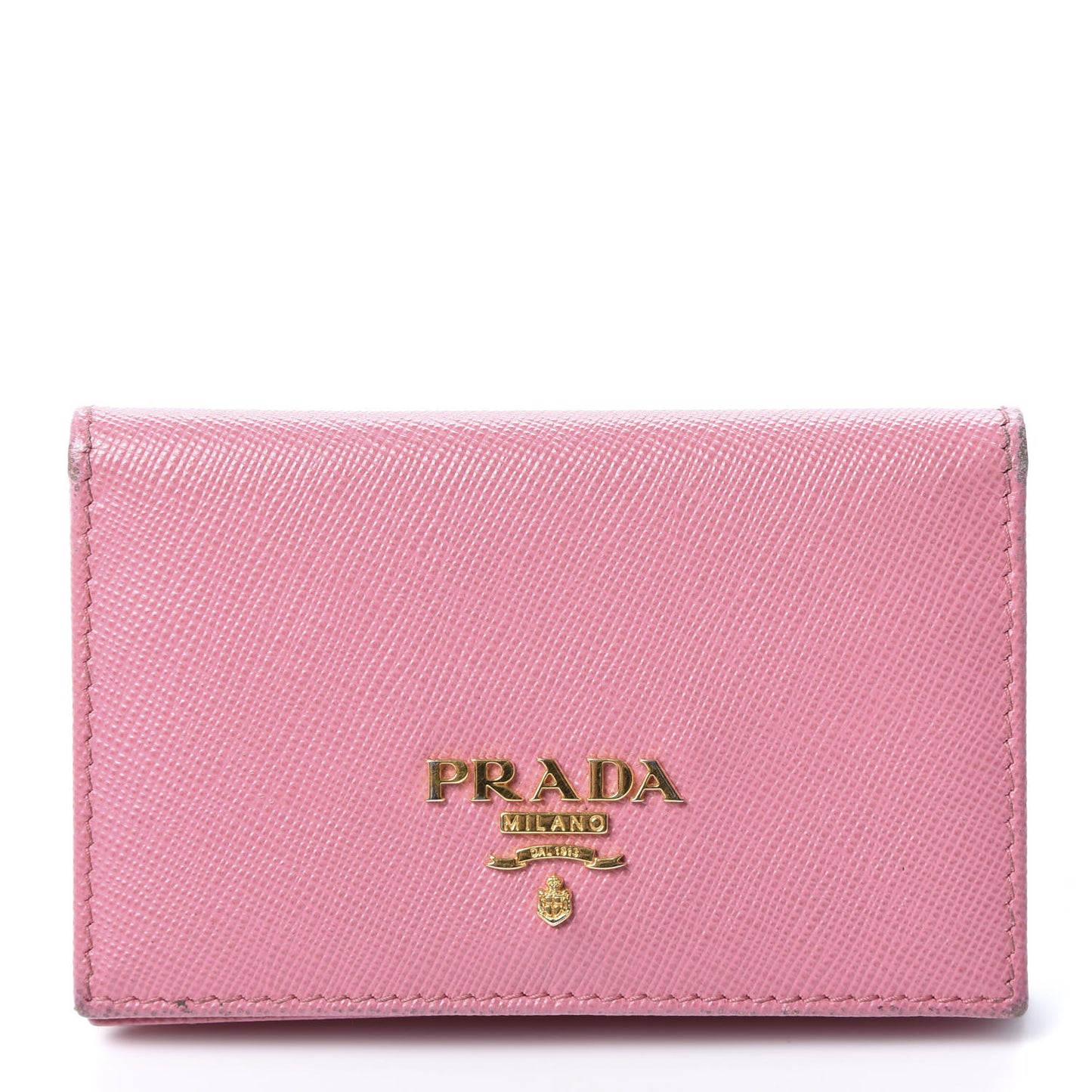 Saffiano Metal Business Card Holder Begonia