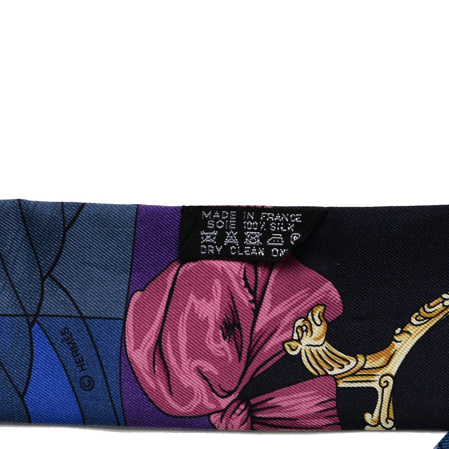 Silk Cavalleria D'Etriers Twilly Violet Bleu Rose