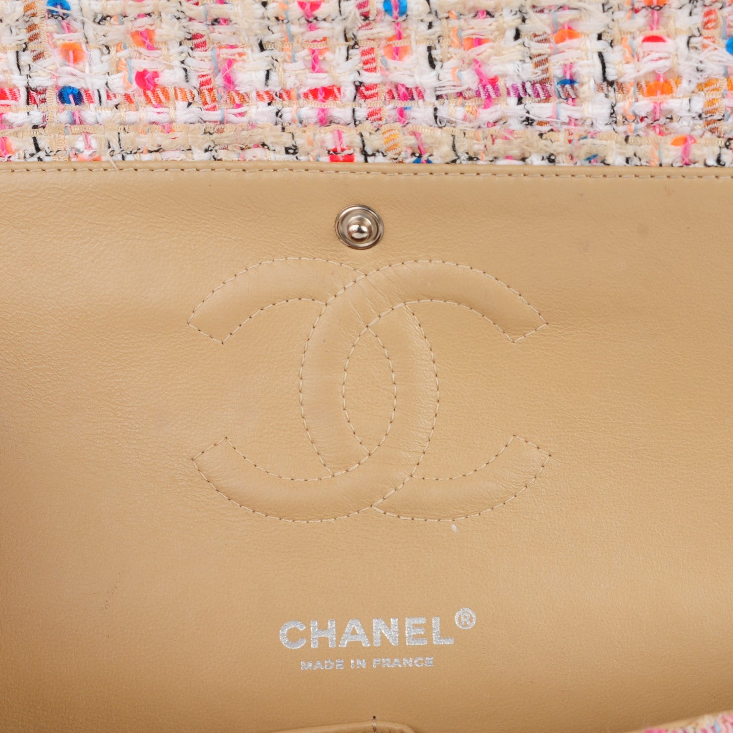 Chanel Tweed Quilted Medium Fantasy Sequin Double Flap Multicolor 6 of 10