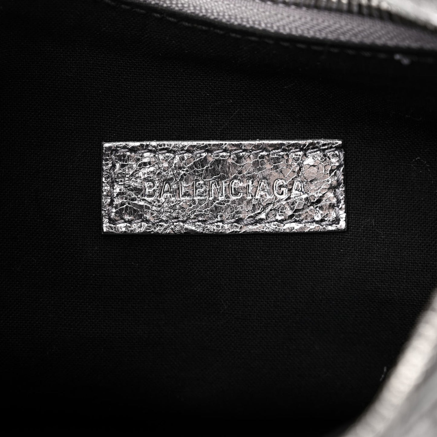 Metallic Agneau Arena Le Cagole Shoulder Bag XS Silver