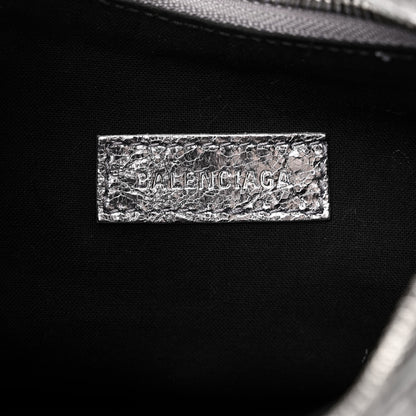 Balenciaga Metallic Agneau Arena Le Cagole Shoulder Bag XS Silver 6 of 12
