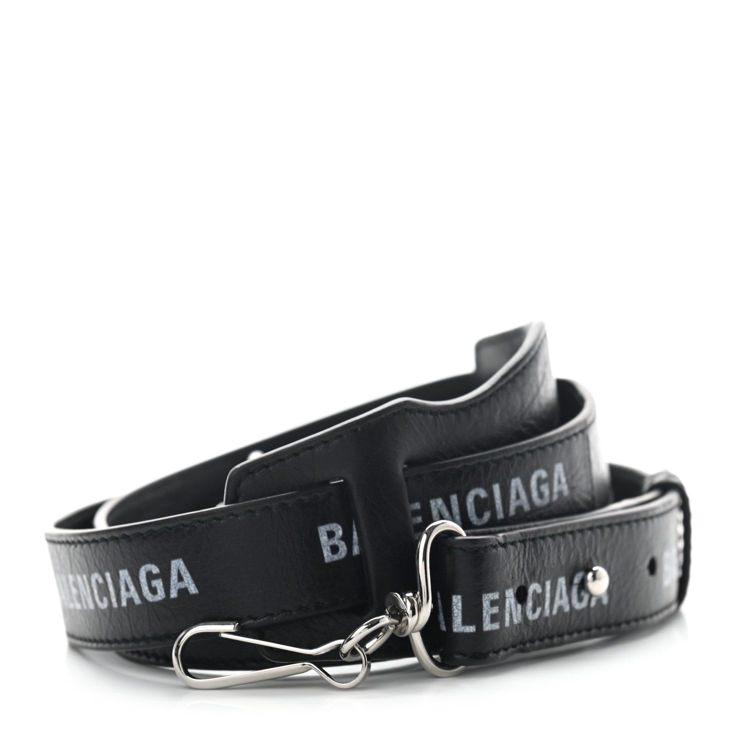Balenciaga Agneau Classic Hardware Logo Shoulder Strap Black 1 of 3