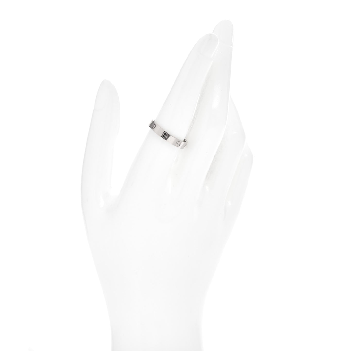 18K White Gold 4mm LOVE Wedding Band Ring 57 8