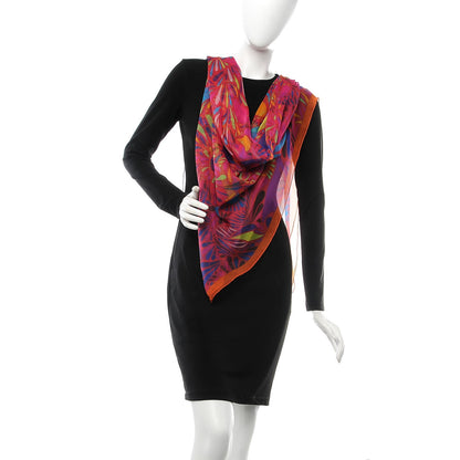 Hermes Mousseline Silk Millefleurs du Mexique Shawl 140 2 of 7