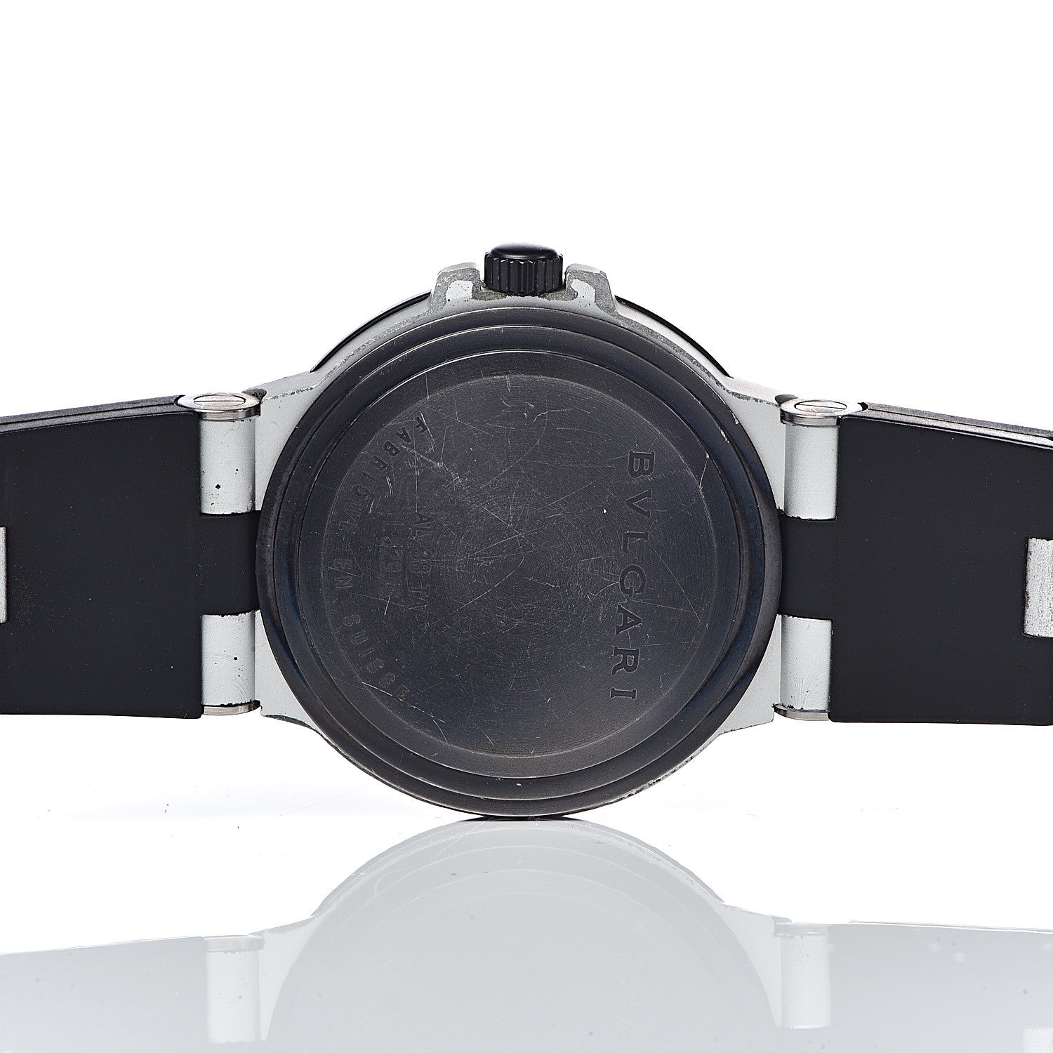 Bulgari Aluminum Rubber 38mm Diagono Quartz Watch 5 of 7