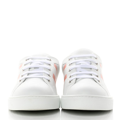 Hermes Calfskin Mens Avantage Sneakers 44 Orange 2 of 9