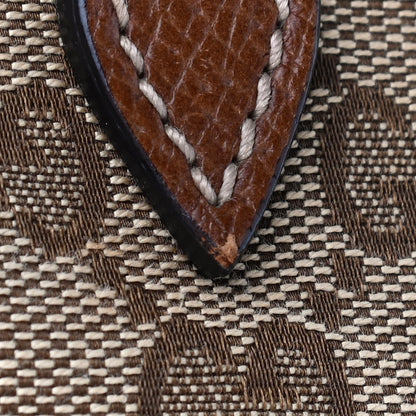 Gucci Monogram Textured Calfskin Mini Bree Top Handle Bag Beige Ebony Nocciola 10 of 12