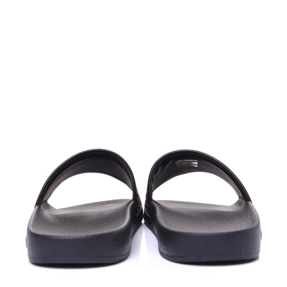 Gucci GG Supreme Monogram Psychedelic Slide Sandals 36 Black Multicolor 3 of 9