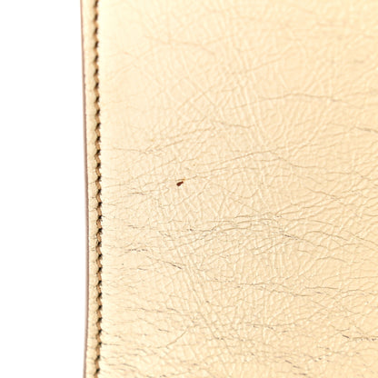 Saint Laurent Metallic Textured Calfskin Monogram Large Belle De Jour Clutch Gold 9 of 9