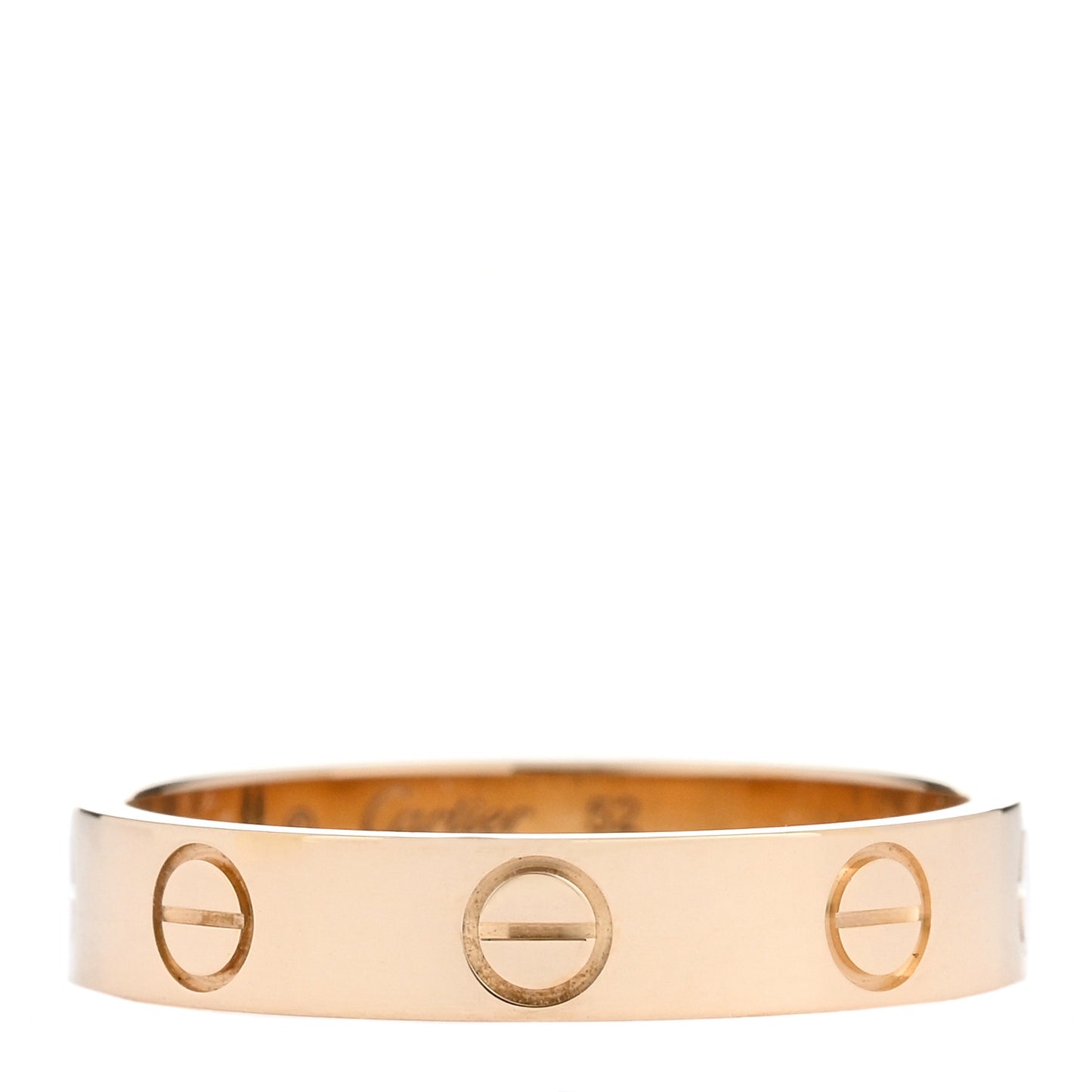 18K Yellow Gold 3.5mm LOVE Wedding Band Ring 52 6