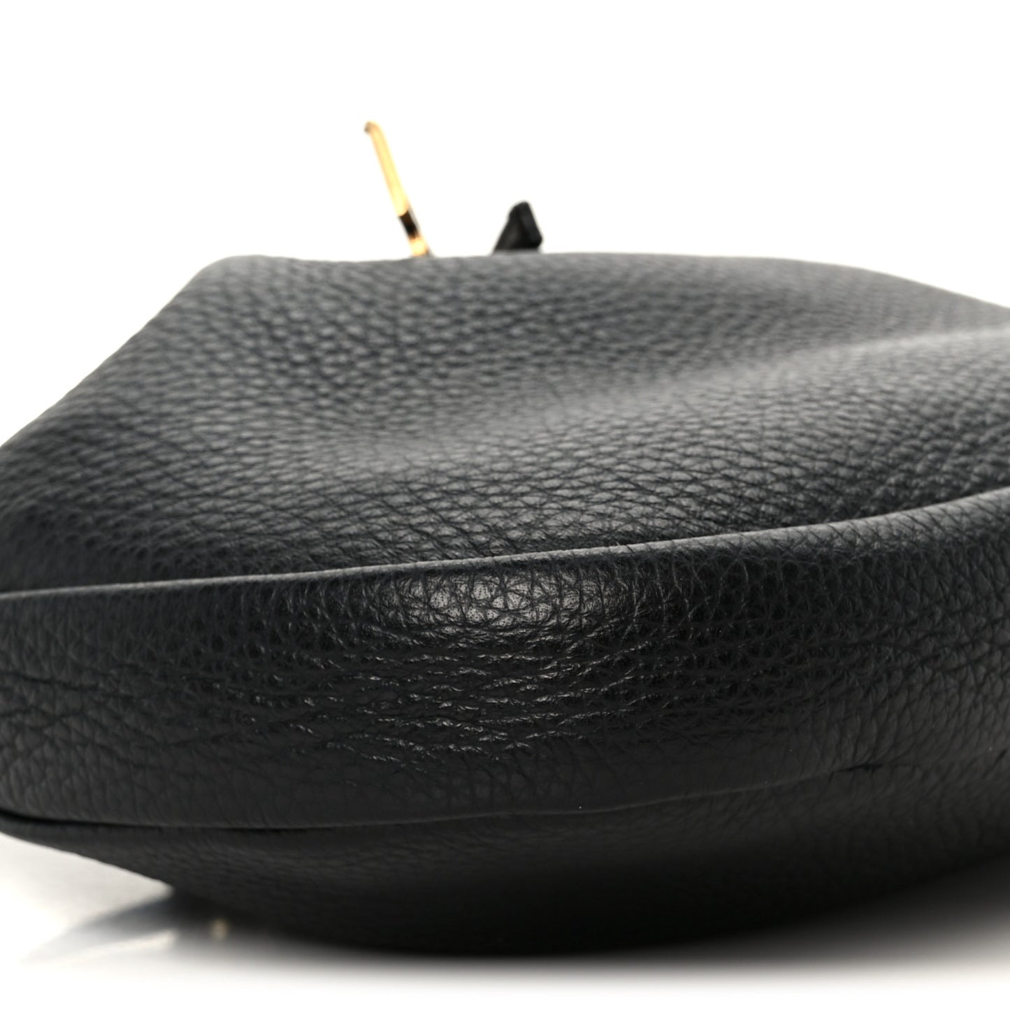 Grained Deerskin Paris VII Small Flat Hobo Black