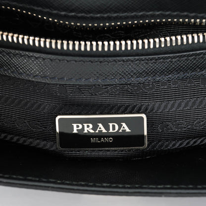 Prada Tessuto Nylon Saffiano Tartan Print Small Satchel Bianco Dis Tartan 6 of 8