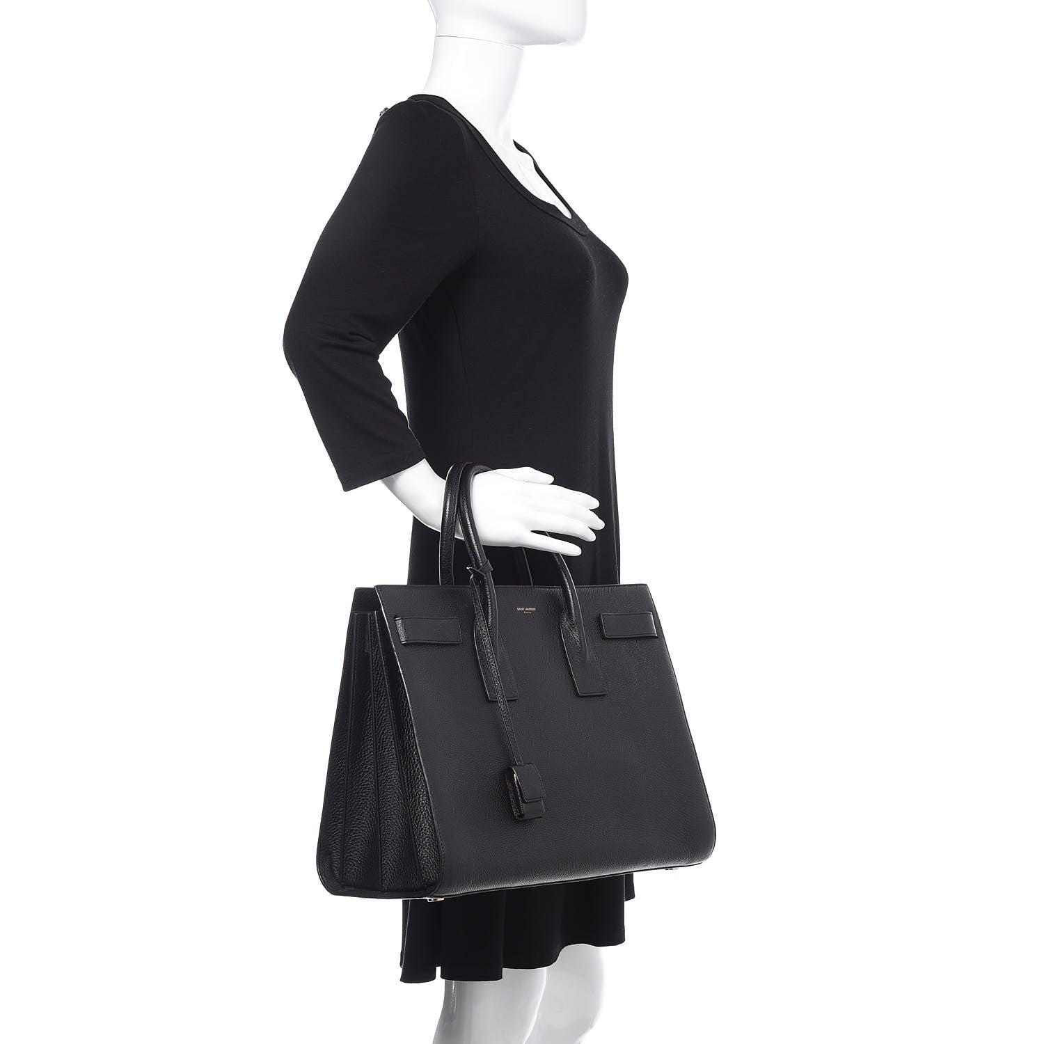 Saint Laurent Grained Calfskin Large Sac De Jour Carryall Black 2 of 13