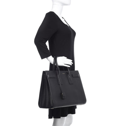 Saint Laurent Grained Calfskin Large Sac De Jour Carryall Black 2 of 13