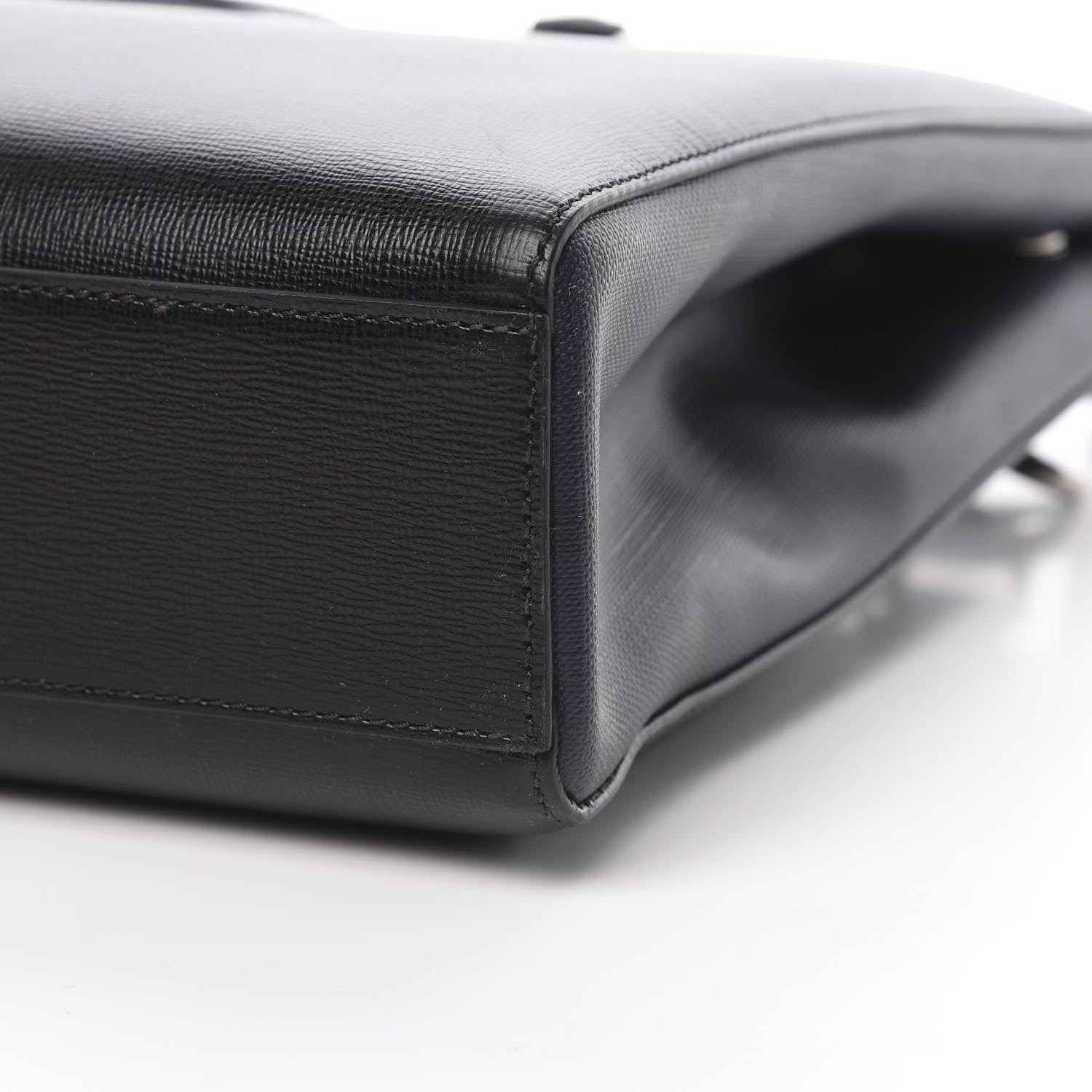 Burberry Textured Calfskin Bermondsey Business Briefcase Black 12 of 12